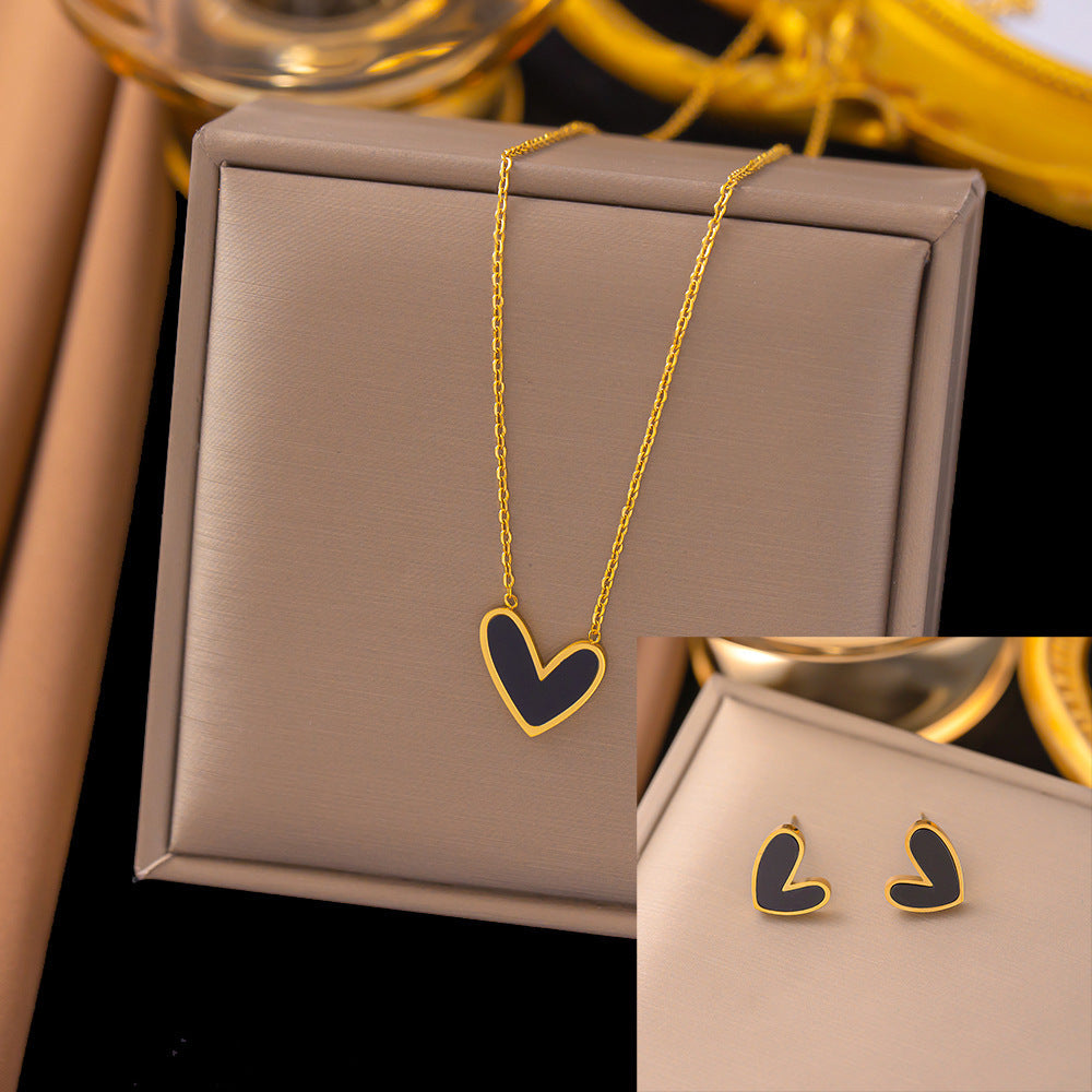 Stainless Steel Necklace Earrings Women's Jewelry Suit 1ae99f2b 2227 4716 bccf 048710a5c8b1