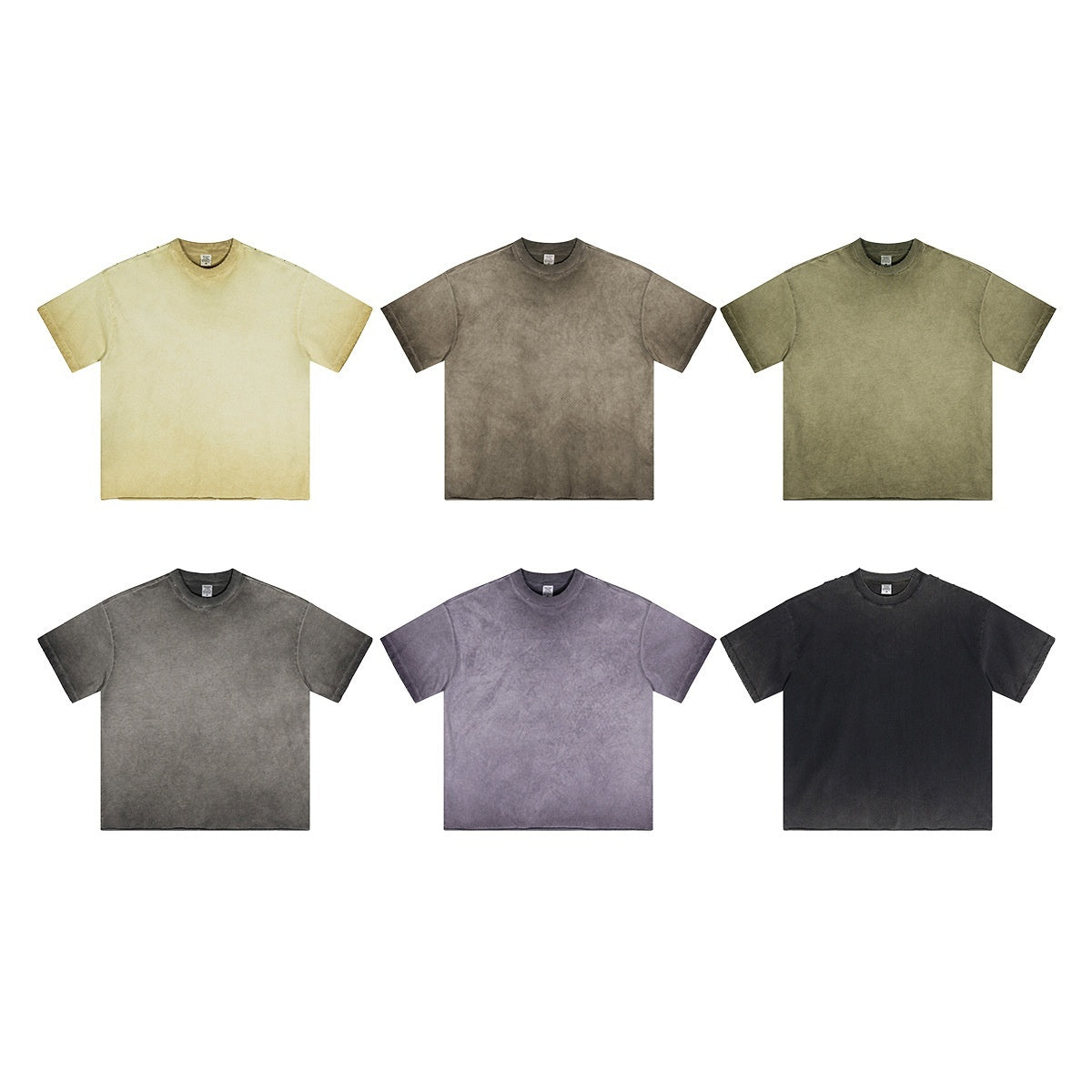 Summer Loose Men's Clothing T-shirt Washed Old