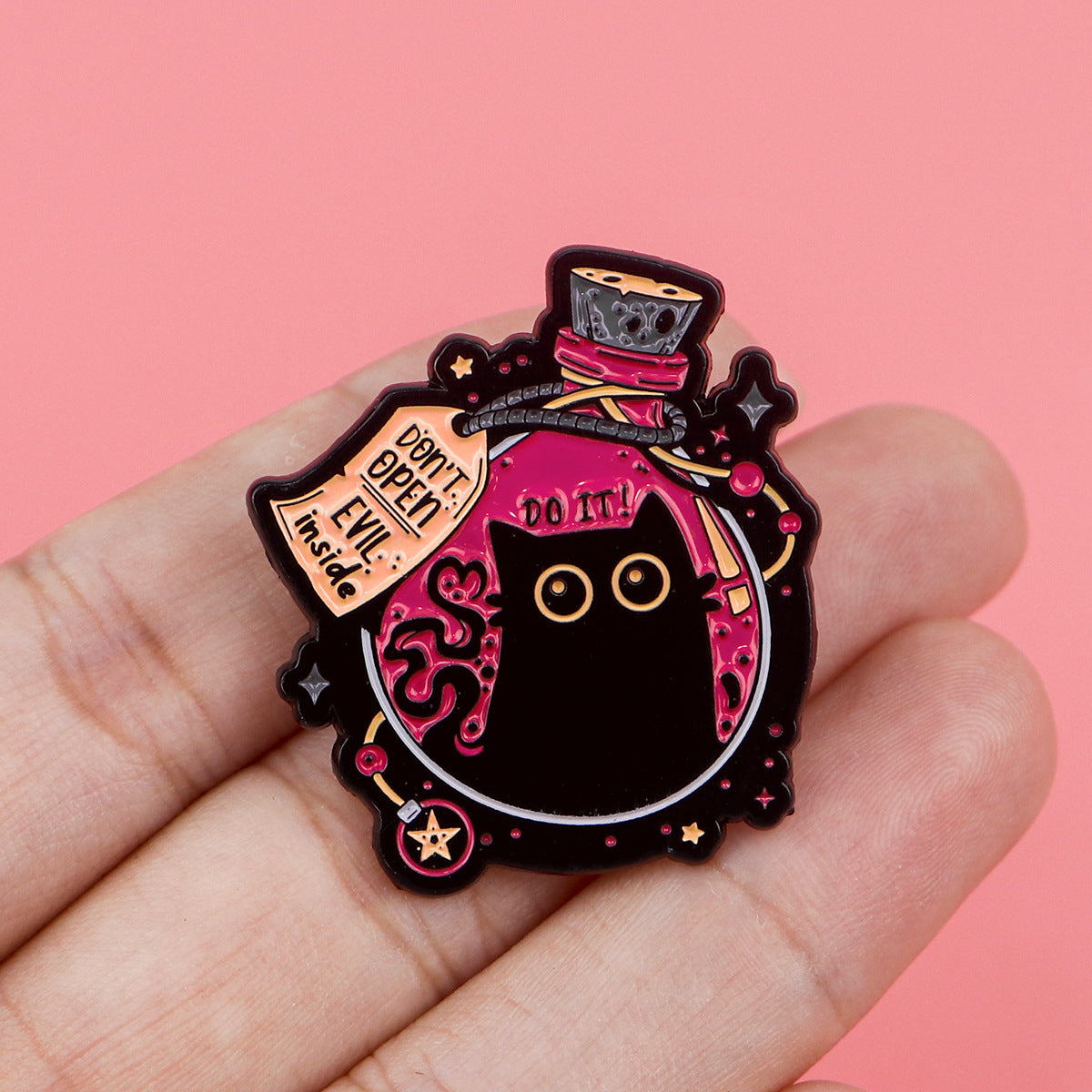 Creative Cartoon Cute Black Cat Alloy Brooch