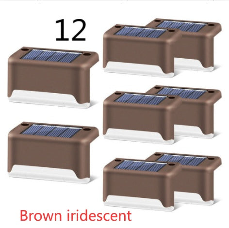 New Upgrade Waterproof LED Solar Fence Lamp Solar Deck Lights Solar Step Light Outdoor For Patio Stairs Garden Pathway Step Y
