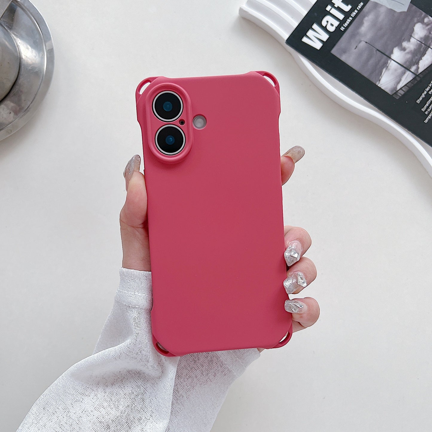 Four-corner Cross Lanyard Liquid Silicone Phone Case Soft Case - 图片 9