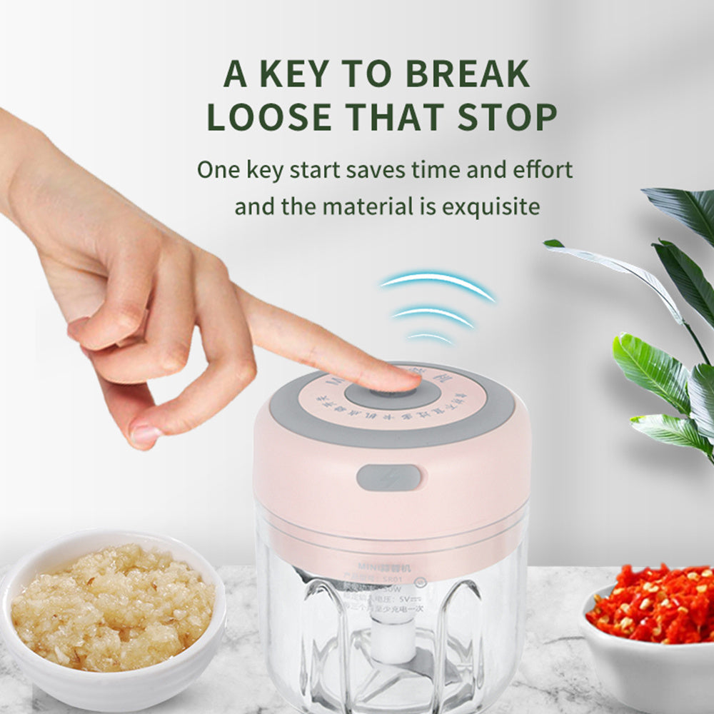 Mini Electric Garlic Chopper USB Charging Ginger Masher Machine Sturdy Durable Chili Vegetable Crusher Kitchen Tool 1bdb827d