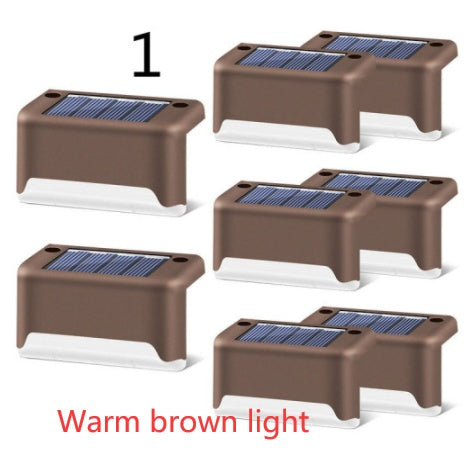 New Upgrade Waterproof LED Solar Fence Lamp Solar Deck Lights Solar Step Light Outdoor For Patio Stairs Garden Pathway Step Y