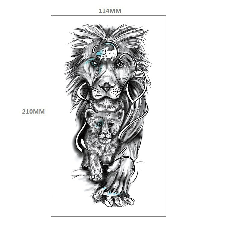 Animal Pattern Tiger Lion Half Arm Water Transfer Imitation Tattoo 1d35f352 1c73 46e4 9606 97ebf3ba802e