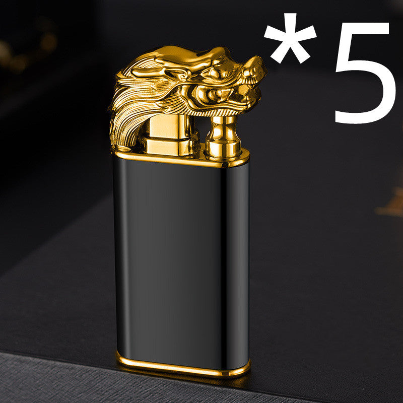 Creative Blue Flame Lighter Dolphin Dragon Tiger Double Fire Metal Winproof Lighter Inflatable Lighter 1e4953fb c48b 4bd6 bb3