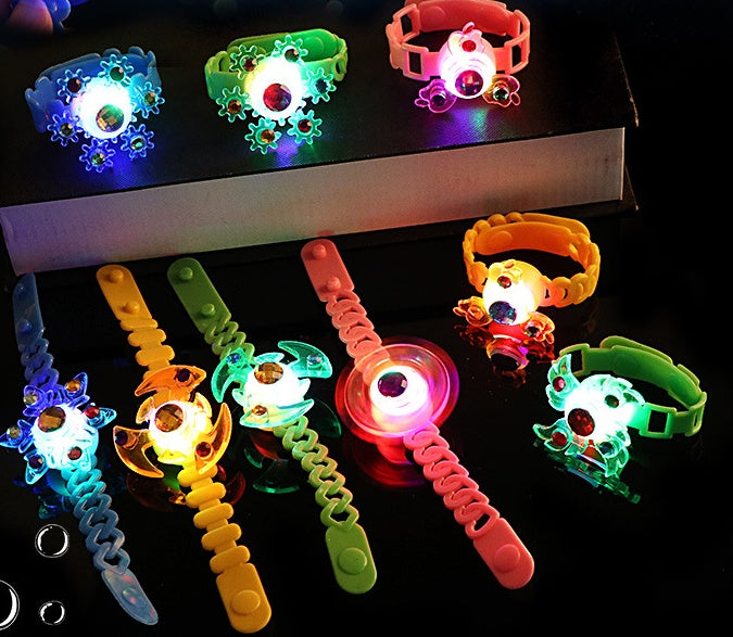 Luminous LED Light Fidget Spinner Hand Top Spinners Glow In Dark Light EDC Figet Spiner Finger Stress Relief Toys Kid's Brace