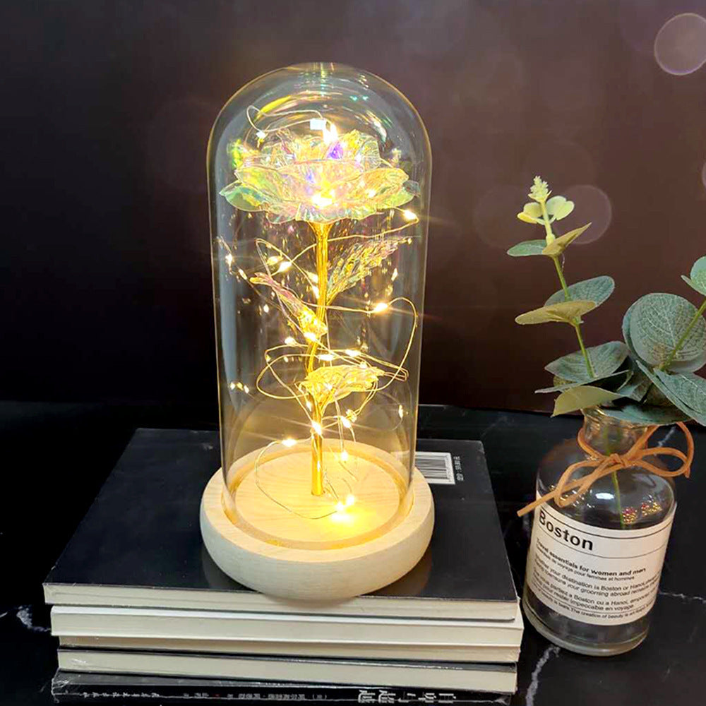 Mothers Day Wedding Favors Bridesmaid Gift Immortal Simulation Rose Glass Cover Luminous Led Ornament 1f107e50 8f31 4663 86b6