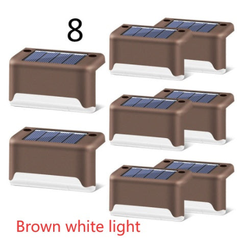 New Upgrade Waterproof LED Solar Fence Lamp Solar Deck Lights Solar Step Light Outdoor For Patio Stairs Garden Pathway Step Y
