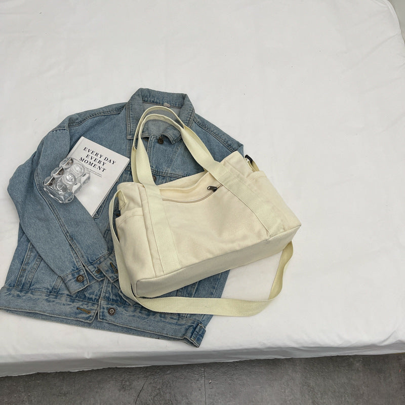 Large Capacity Shoulder Canvas Solid Color Bag For Women 1f53f47a e6fd 437b 991a 0d5d5ba19a6c