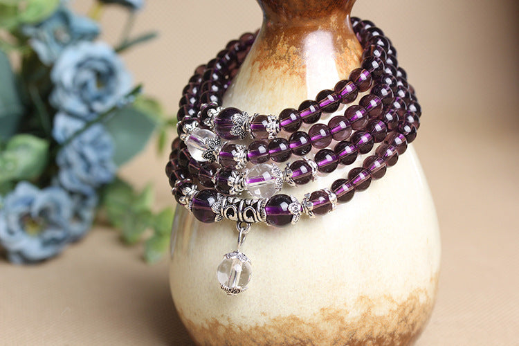 Multi-turn amethyst bracelet 2021833671794