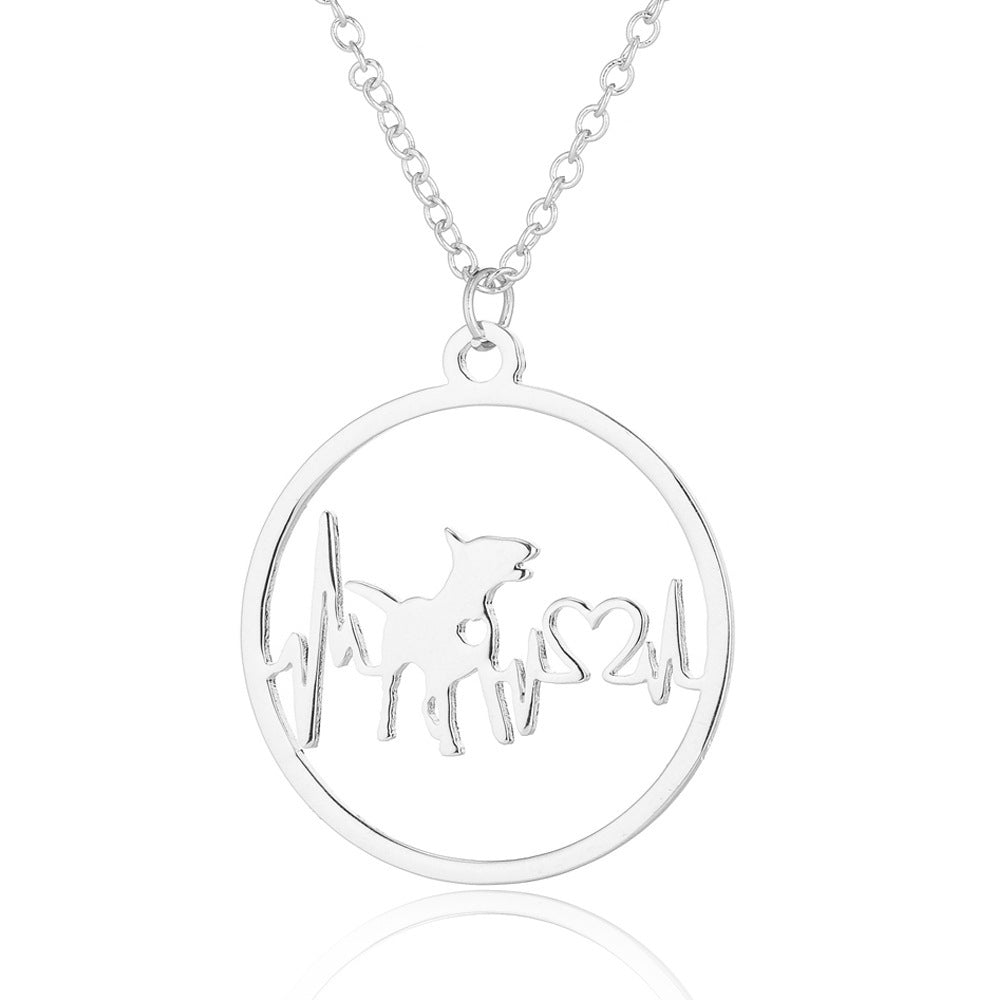 Pet Dog Footprints Paw Necklace Necklaces 2075117980670