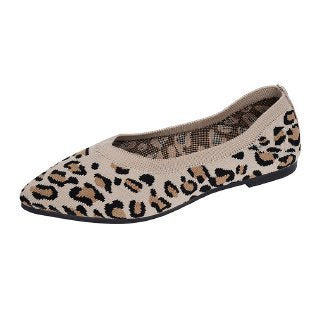 Pointed Toe Shallow Mouth Leopard Print Flat Pumps Fashion Casual Lazy Slip On Pumps 207af2dc bb07 4209 a4d3 c07329886f04