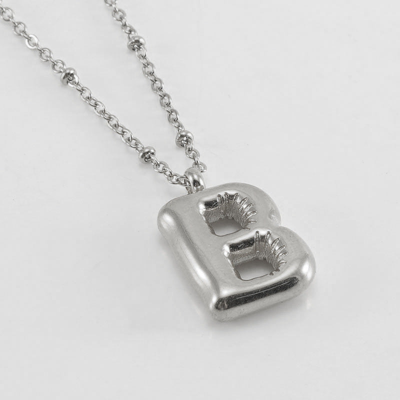 Women's Fashion Bubble Letter Pendant Letter Necklace 20e1197b d7bd 4280 878c 08ebc08b2578