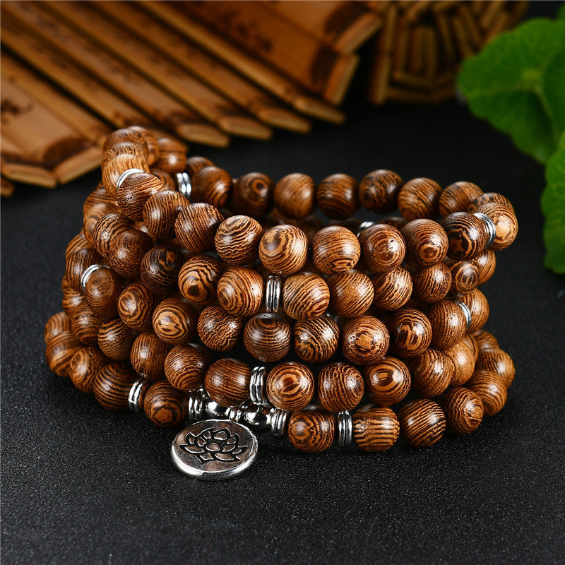 108 wooden beads bracelet necklace - HD Wireless Product #6