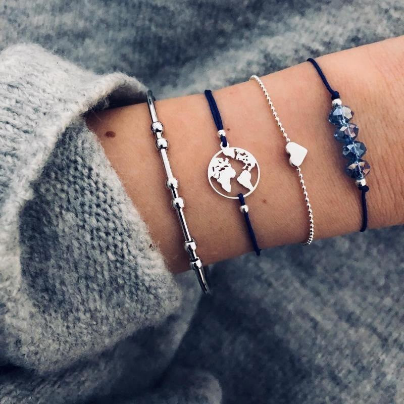 Bohemian Bracelets & Bangles Set Vintage Bead Boho Charm Bracelet For Women Jewelry Accessories Pulseras Mujer Bijoux Femme 2