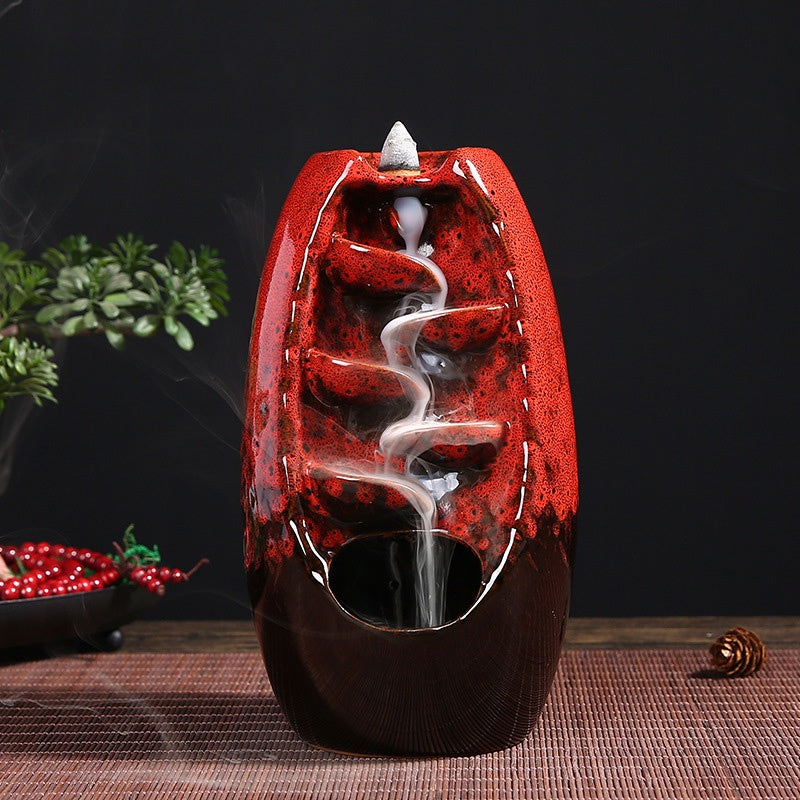 Multi-layers Ceramic Back flow Incense Burner 2114945574072