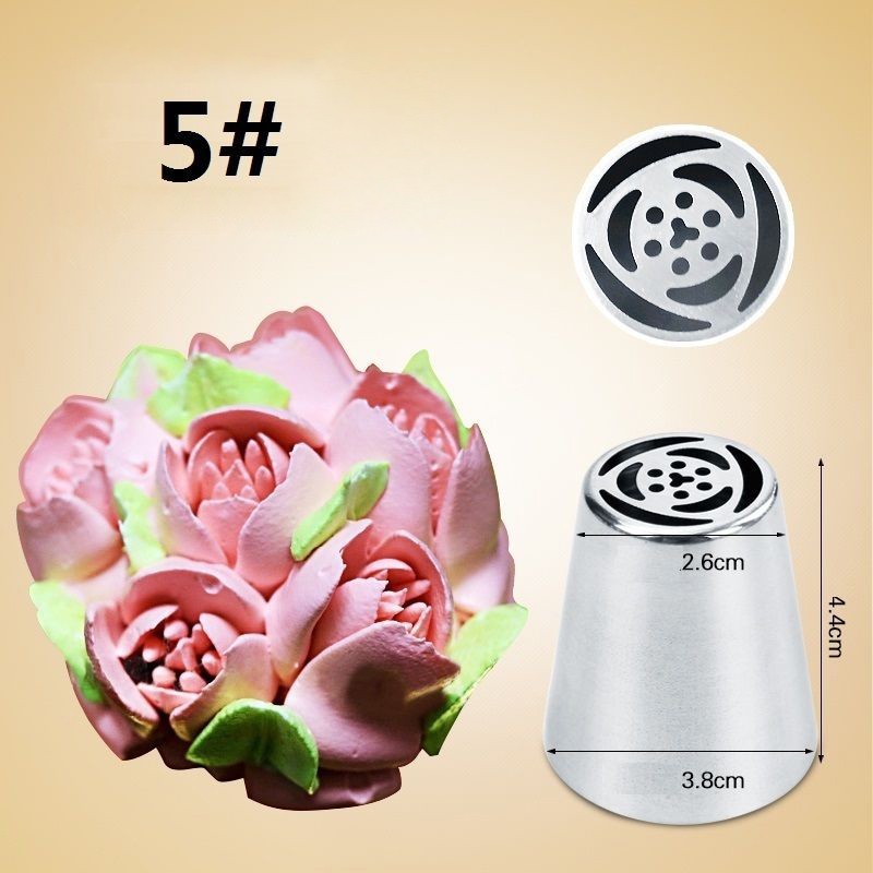 7 Pcs Cream Stainless Steel Russian Icing Piping Nozzle for polishing Pastry Tools Cupcake Tips Kitchen Accessories - HD Wireless Product #6