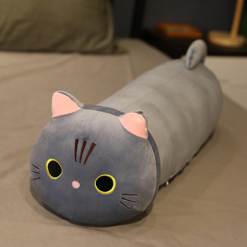 Large Size Cartoon Cat Plush Toys Stuffed Cloth Doll Long Animal Pillow Cushion 2145192440322