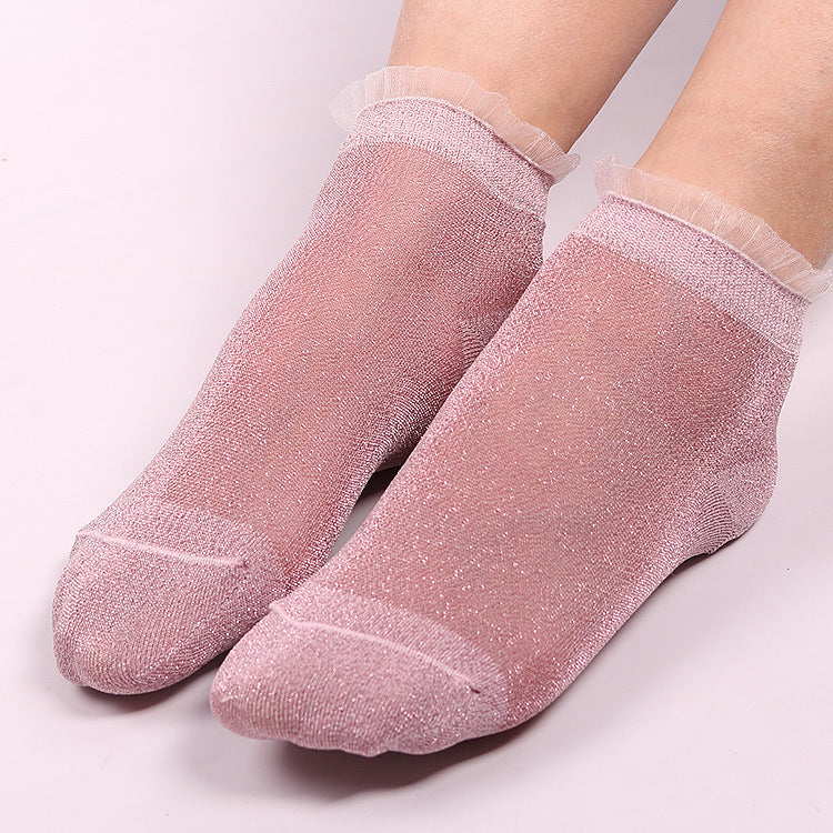 Ladies glitter lace socks 2154482373733