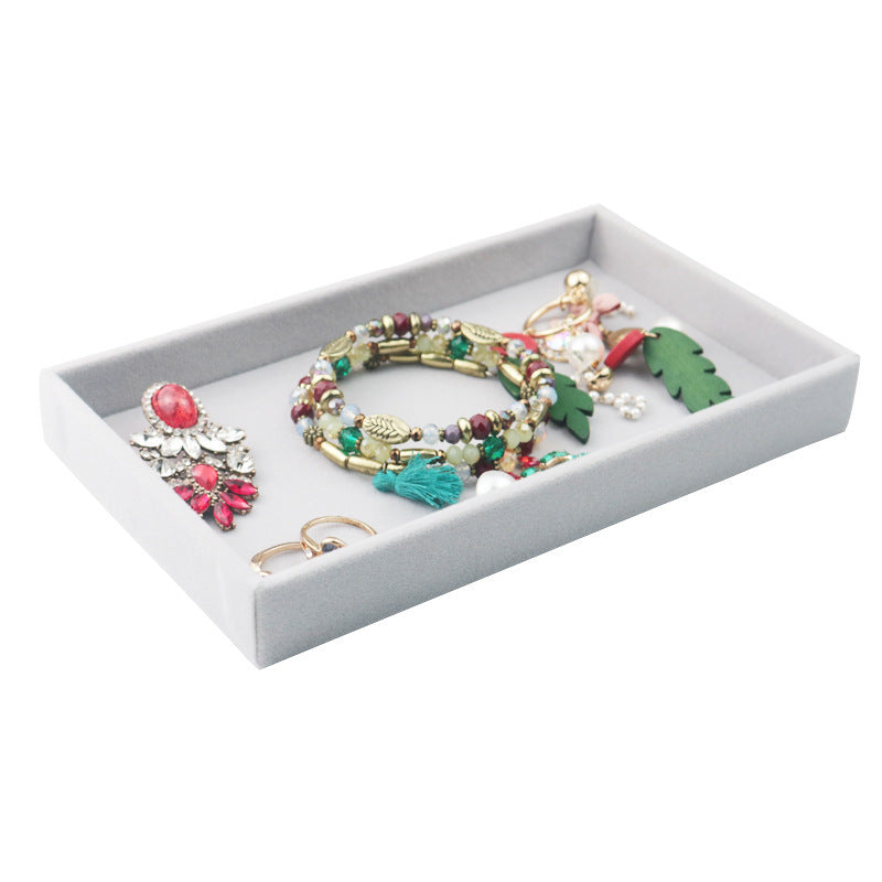 Jewelry storage box flannel earrings jewelry box storage box 2166163739301
