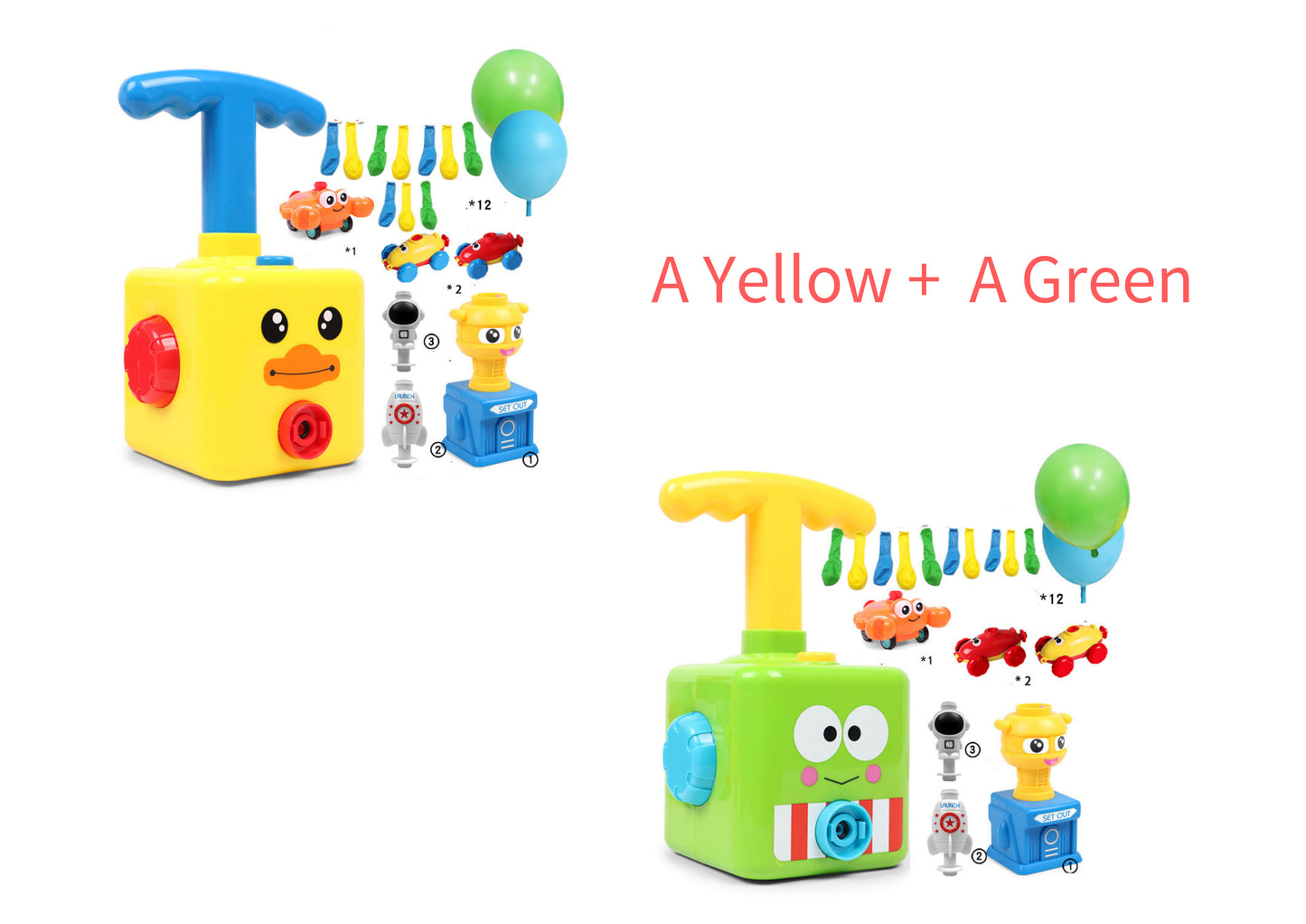 Power Balloon Launch Tower Toy Puzzle Education Inertia Air Power Balloon Car Science Experimen Toy For Children Gift 217926