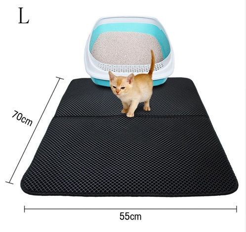 Double Layer Litter Cat Bed Pads Pet Cat Litter Mat Trapping Pets Litter Box Mat Pet Product Bed For Cats House Clean Mat 218