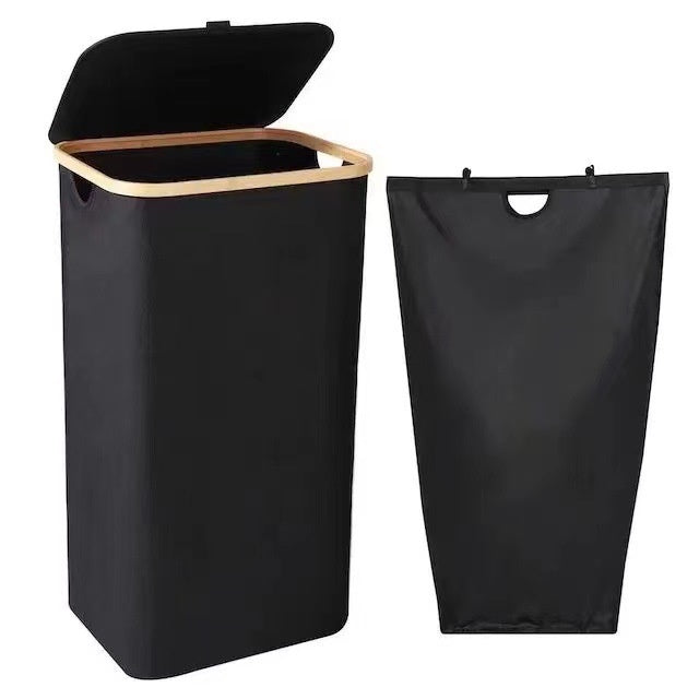 Oxford Cloth Dirty Clothes Folding Dirty Clothes Basket Dustproof With Cover Storage Basket