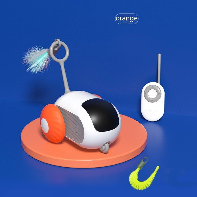 Remote Control Interactive Cat Car Toy USB Charging Chasing Automatic Self-moving Remote Smart Control Car Interactive Cat To