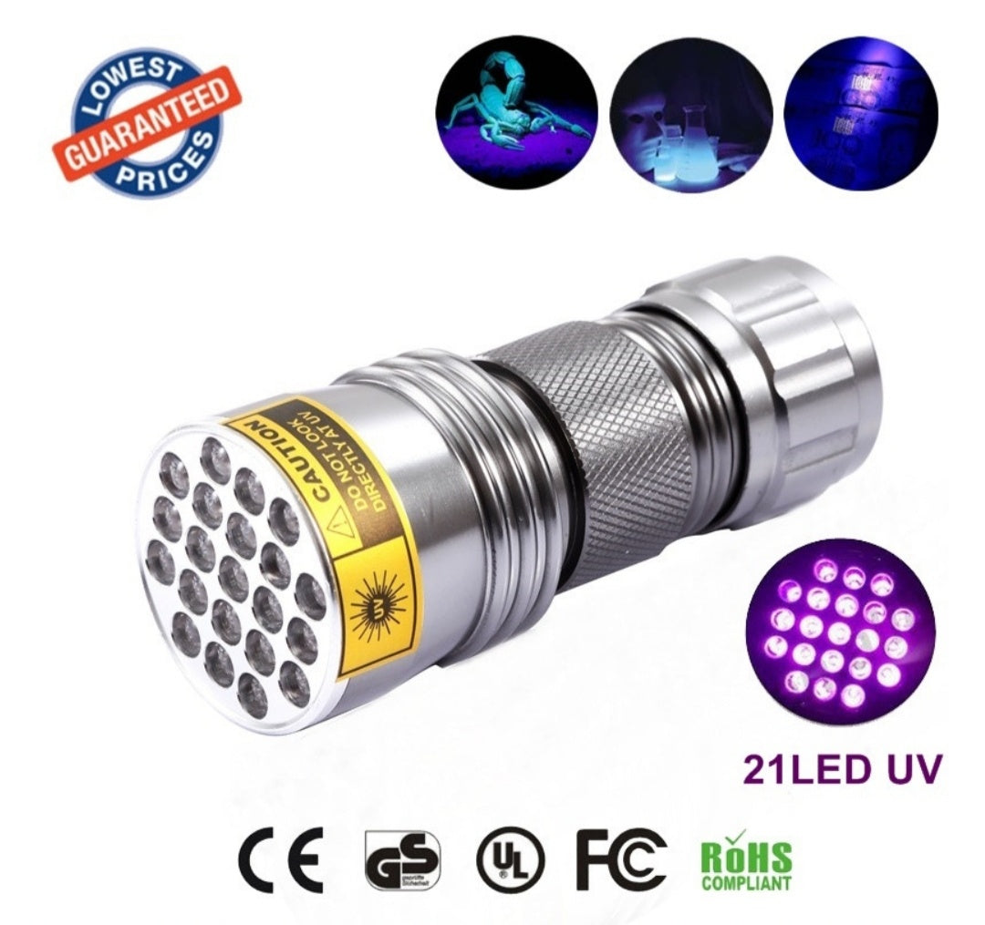 21LED violet flashlight LED violet UV UV Flashlight counterfeit flashlight - HD Wireless Product #1