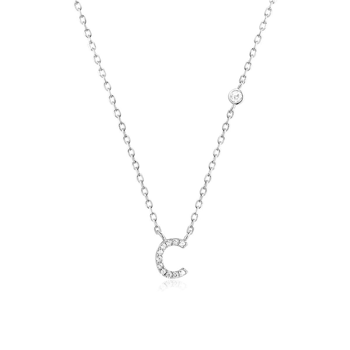 Fashion Jewelry Luxury Gold Color A-Z 26 Letters Necklace CZ Pendant For Women Cute Initials Name Necklace Fashion Party Wedd
