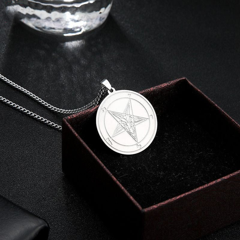 Pentagram coin necklace 2245929794775