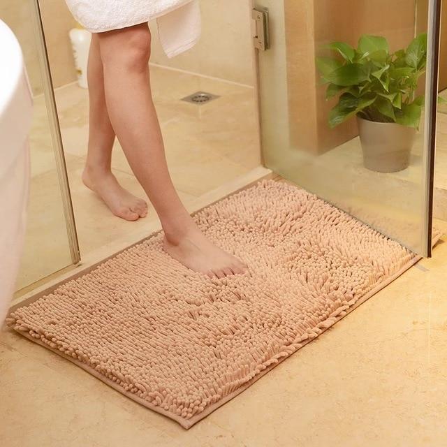 Chenille Absorbent Bathroom Non-slip Floor Mat 2255611391160