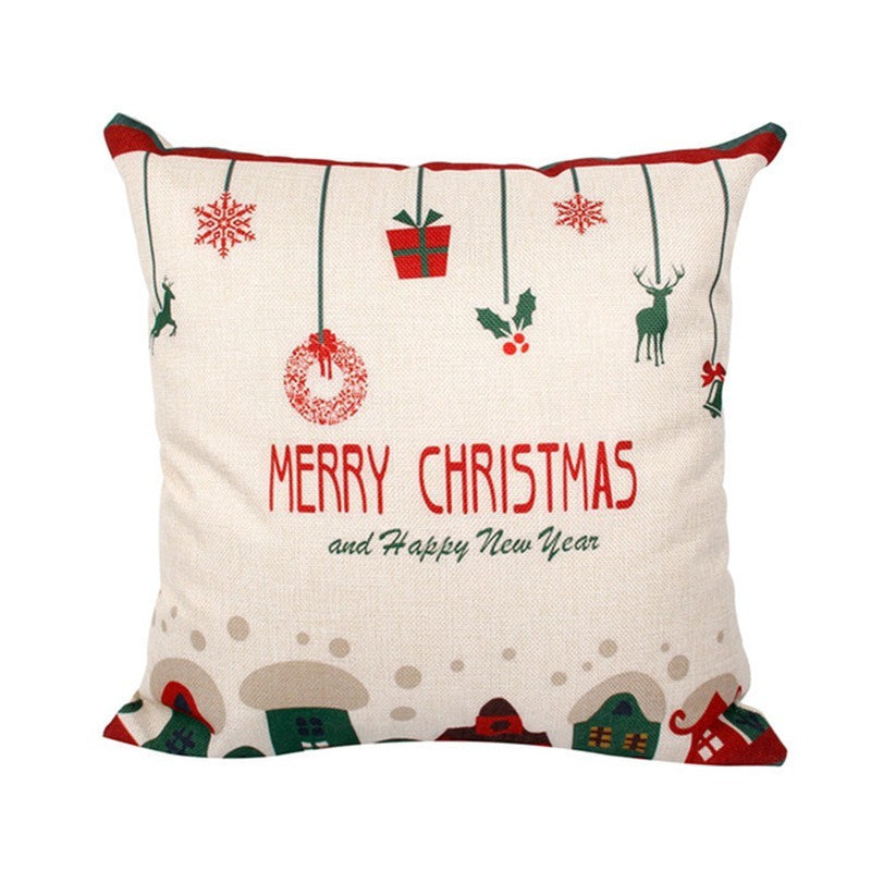 Christmas Hot-selling Home Sofa Office Creative Linen Pillowcase 2286635470272
