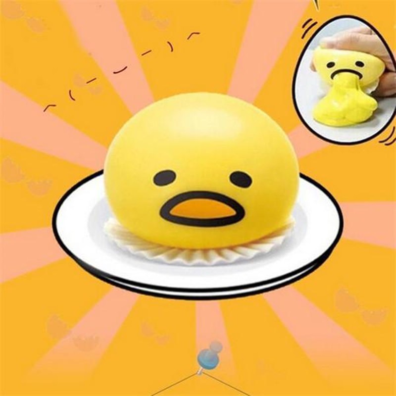 Puking Ball Brother Egg Yolk Pinch Vomit Spoof And Play Tricky Toys 2287228087485