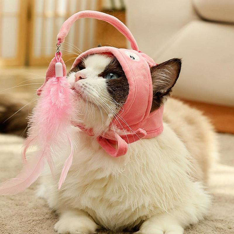 New Head Wearing Feather Funny Cat Stick Funny Cat Toy Stick Gray Big Eye Pet Toys Pet Products 230654a2 1222 4393 9434 f9203