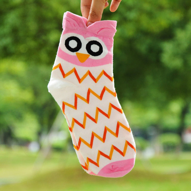 Owl cartoon female socks 2326141114 520631427