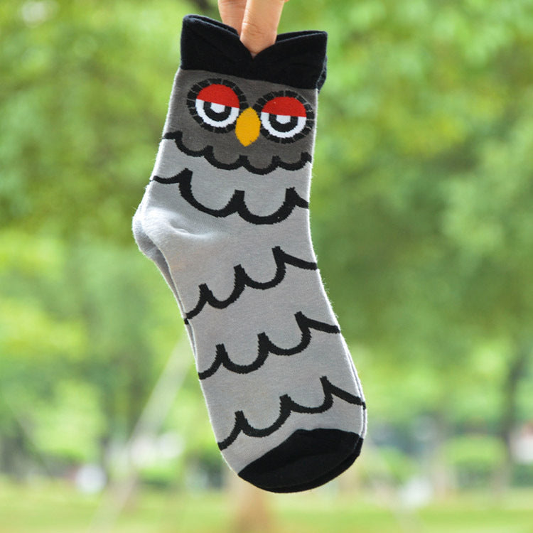 Owl cartoon female socks 2327321418 520631427