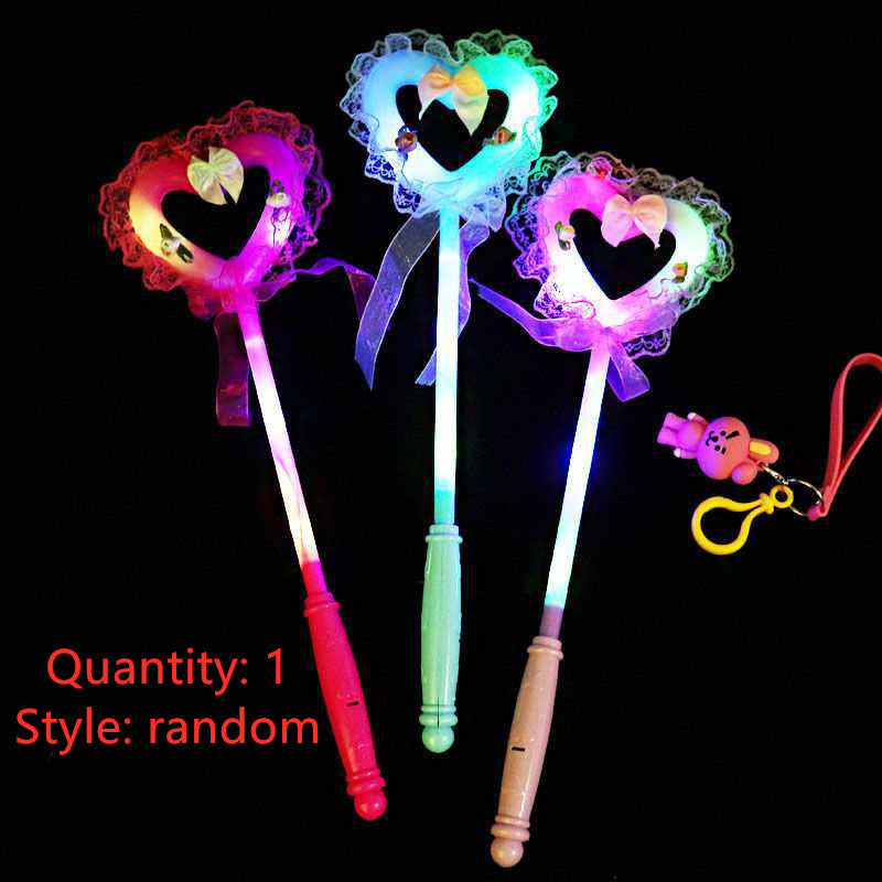 Luminous wand children''s magic wand concert props fluorescent wand floor stand luminous toys pop up fairy wand night light 2