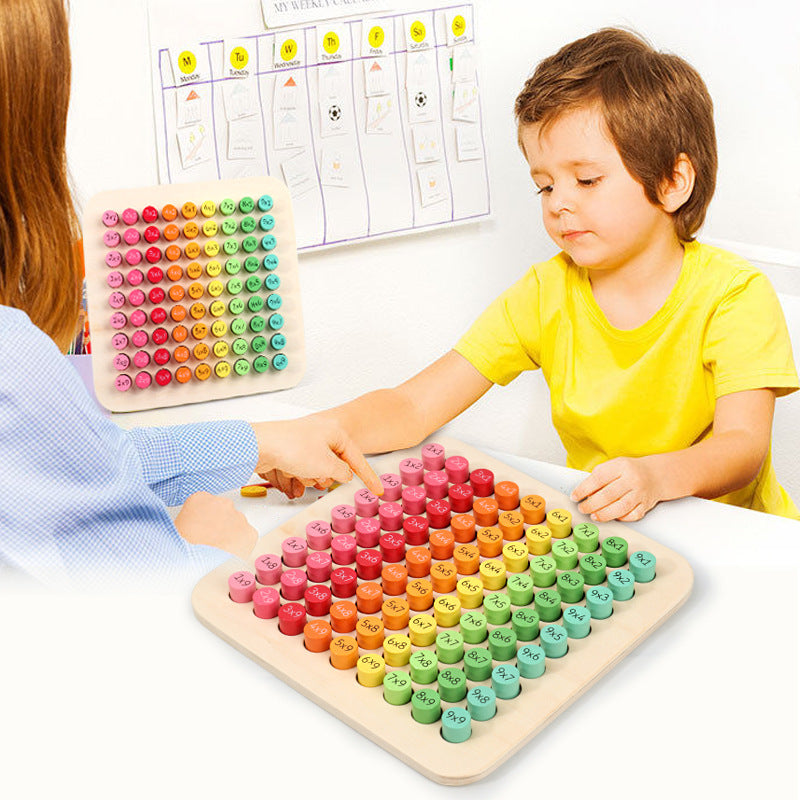 Wooden multiplication formula table teaching aids 235039108814
