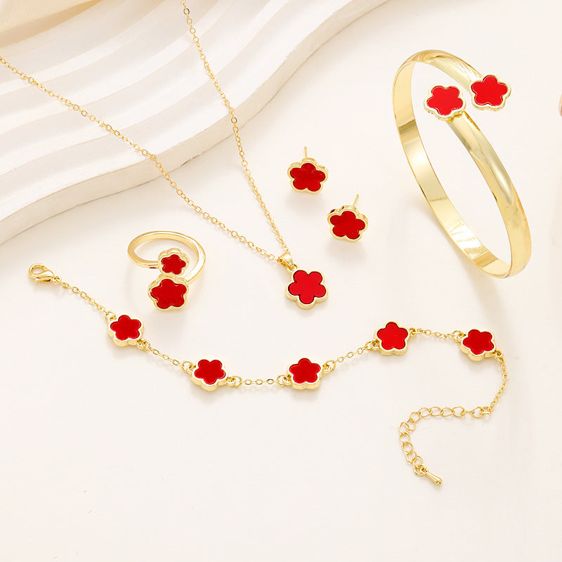 Jewelry Suit Acrylic Bracelet Necklace Ring Stud Earrings 2372a07b b235 4a34 8102 3e9512c53d96