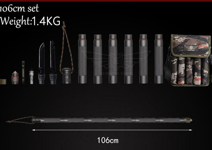 Outdoor Defense Tactical Stick Alpenstock Hiking Camping Equipment Multifunctional Walking Stick 2386425001110