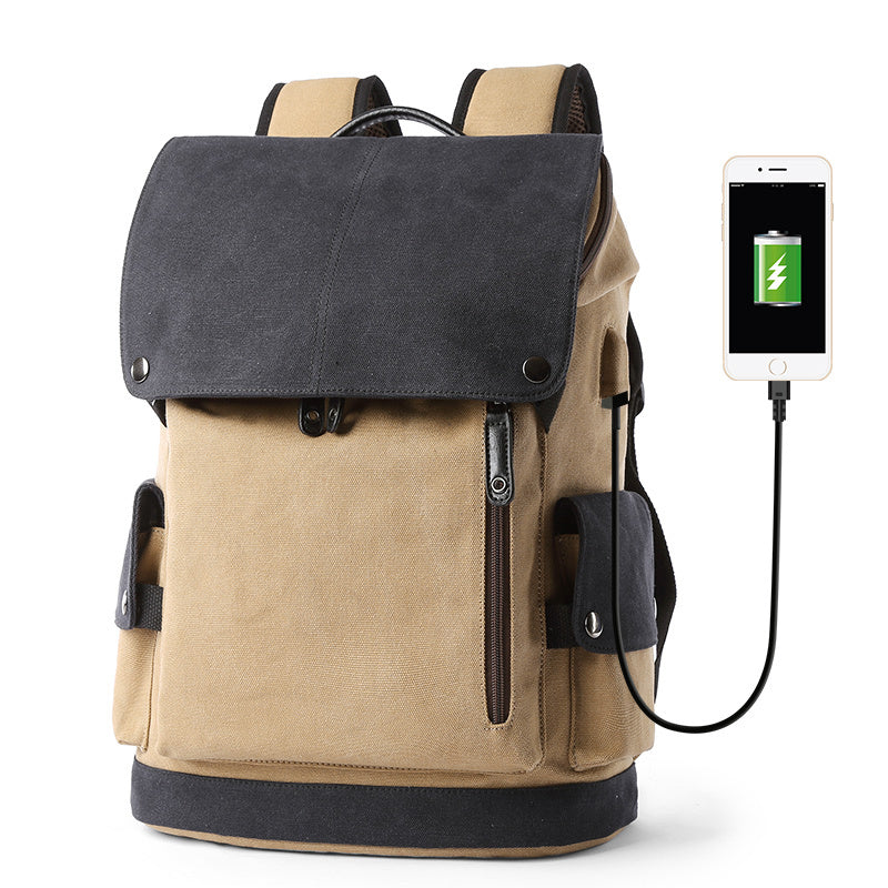 Canvas Men's Backpack Large Capacity Student School Bag 239289565329 d6e2d64c cad2 4f4a a8fb 193247d32cd2