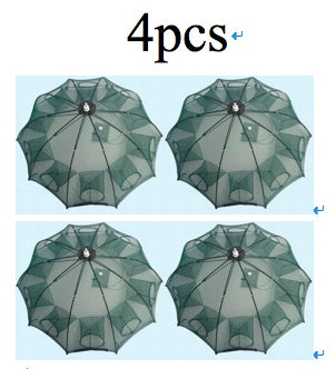 Strengthened 4-20 Holes Automatic Fishing Net Shrimp Cage Nylon Foldable Fish Trap Cast Net Cast Fold Crab Trap Fishing Netwo