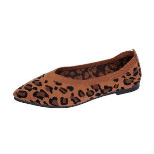 Pointed Toe Shallow Mouth Leopard Print Flat Pumps Fashion Casual Lazy Slip On Pumps 23b342c3 ff29 4fcf aec7 1dc72312c869