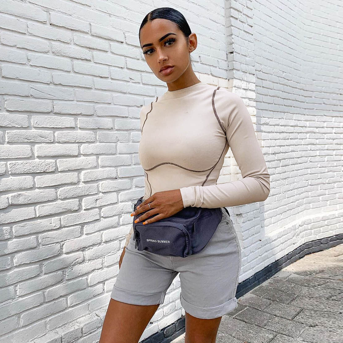 New Style Long-sleeved Round Neck Seamless One-piece Women 23d7560d 42c3 47b0 8ef1 1923bfd6399f