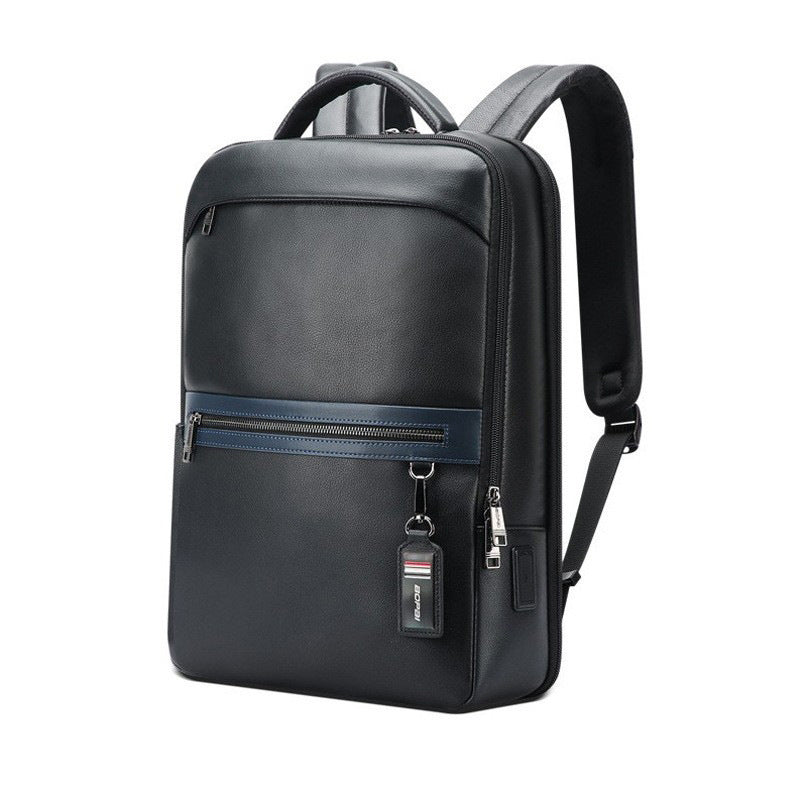 Leather Computer Business Backpack Large Capacity Multifunctional 23ddcaf1 f116 495e 85bf 3e11147bb63a