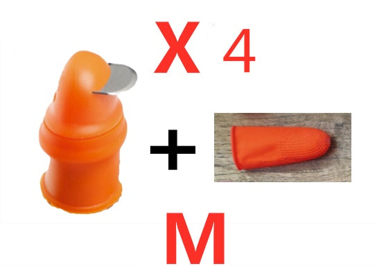 Silicone Thumb Knife Finger Protector Gears Cutting Vegetable Harvesting Knife Pinching Plant Blade Scissors Garden Gloves 23