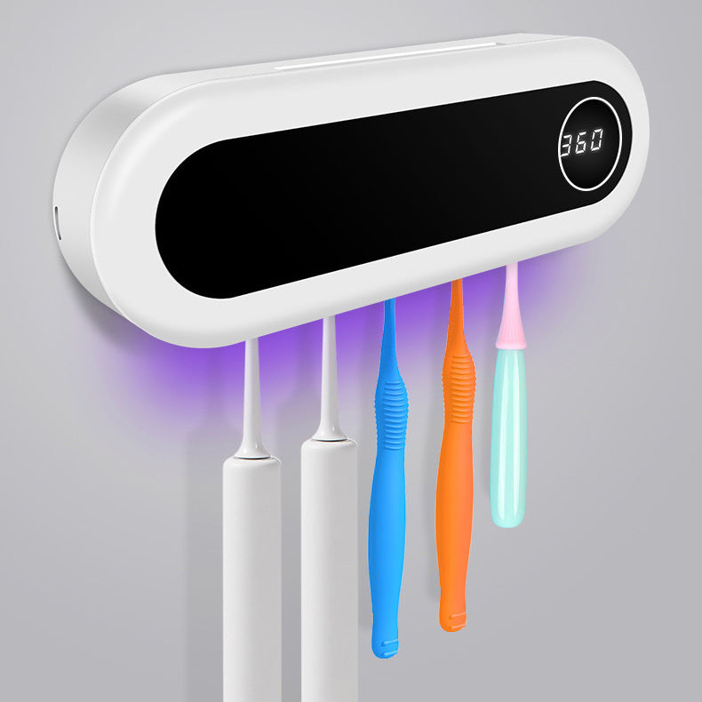 Wall Mounted Toothbrush Holder Smart Toothbrush UV Sterilizer Holder Toothpaste Dispenser Squeezer For Bathroom Accessories 2