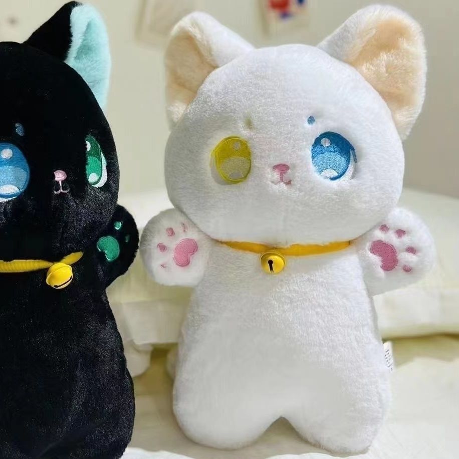Cute Black And White Cat Doll Plush Toys 2403230143530321100