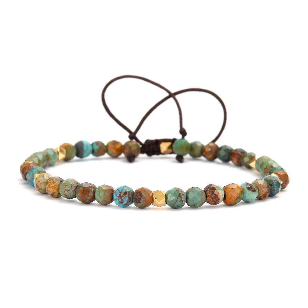 Natural African Turquoise Braided Bracelet Adjustable Bracelet 2421bb6a bb45 4323 b27f 240769e530b8